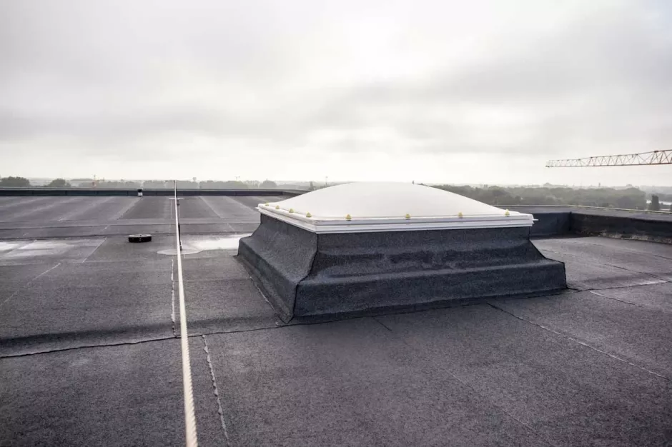 Flachdach mit Abdichtung