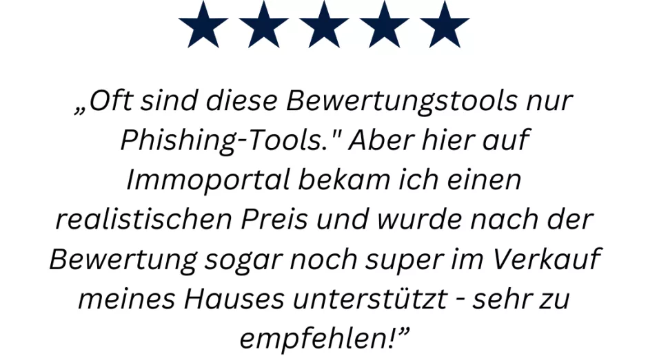 Kundenstimme zum Wohnungswert-Rechner von Immoportal.com