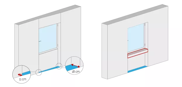 Wohnflächenberechung bei Fenster- und Türnischen Teil 2