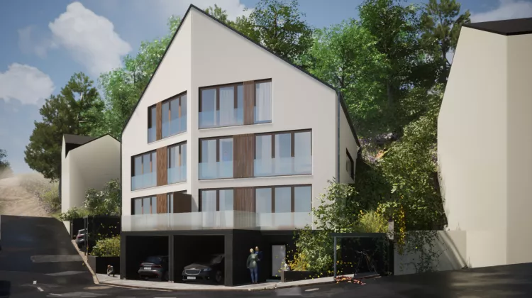 Neubau Doppelhaus Aichtal - Ansicht