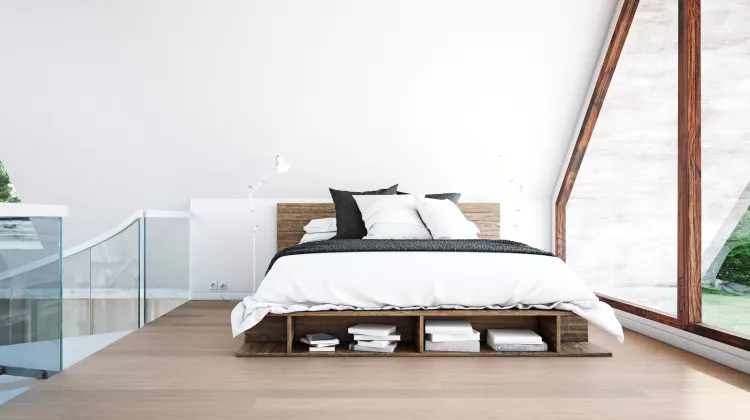 Tipps, um ein Bett unter der Dachschräge umzusetzen