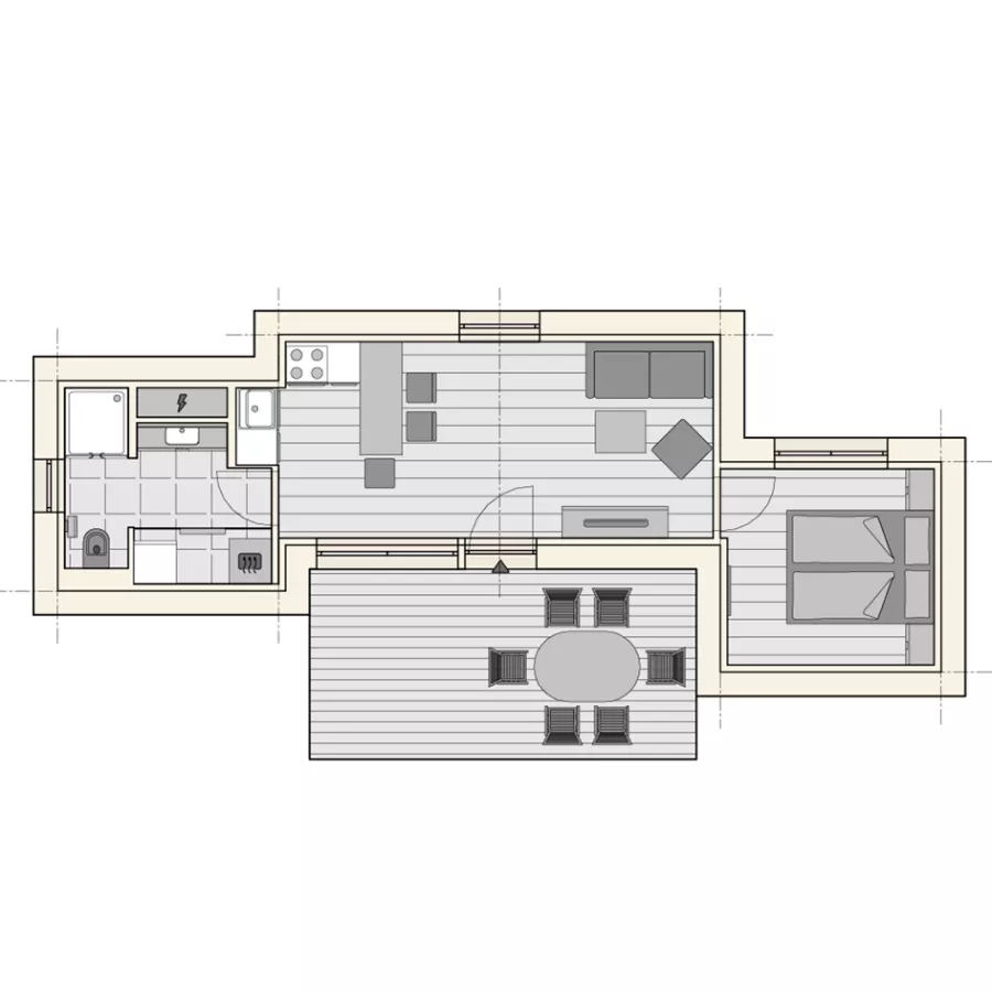 Anordnung der Module Variante 3 – auch ungewöhnliche Anordnungen der Module sind möglich