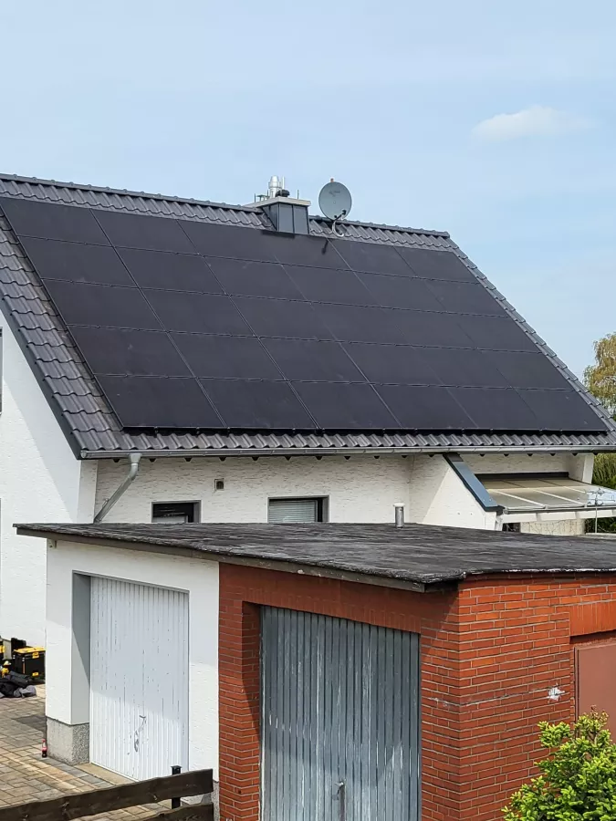 Solarnia Photovoltaik für ein Einfamilienhaus in Dormagen - nach Montage