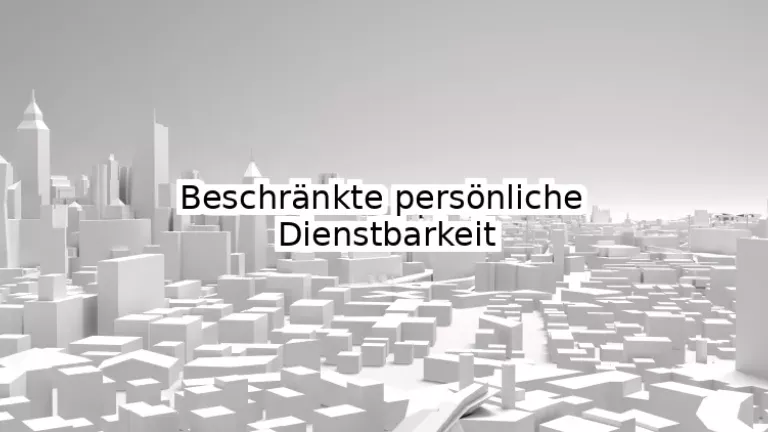 Beschränkte persönliche Dienstbarkeit