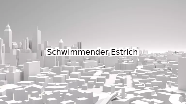 Schwimmender Estrich 